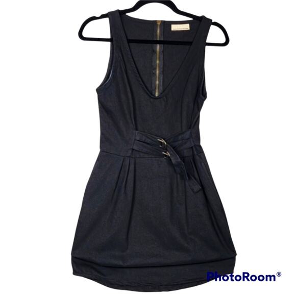 Society for Rational Dress Black Deep V Mini Dress SZ S - Picture 1 of 4